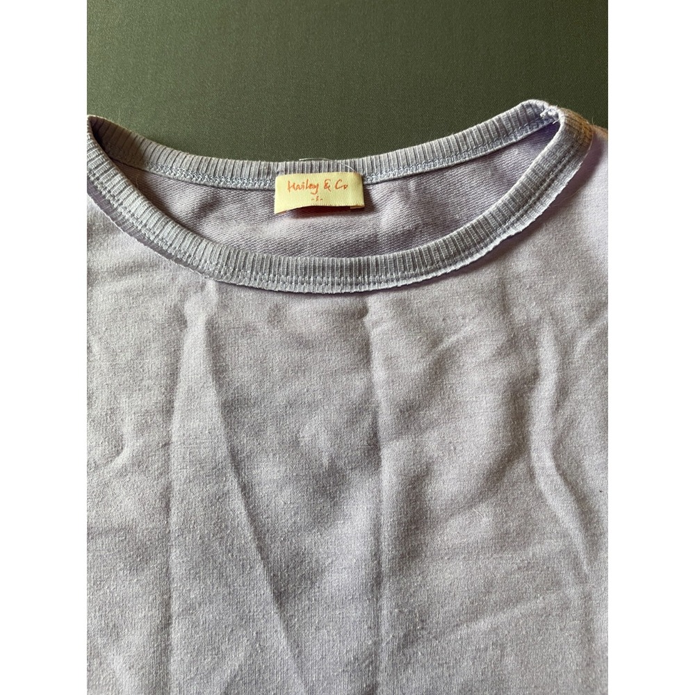 Hailey and Co Oversized Top with Slit Details in‎ Purple Small